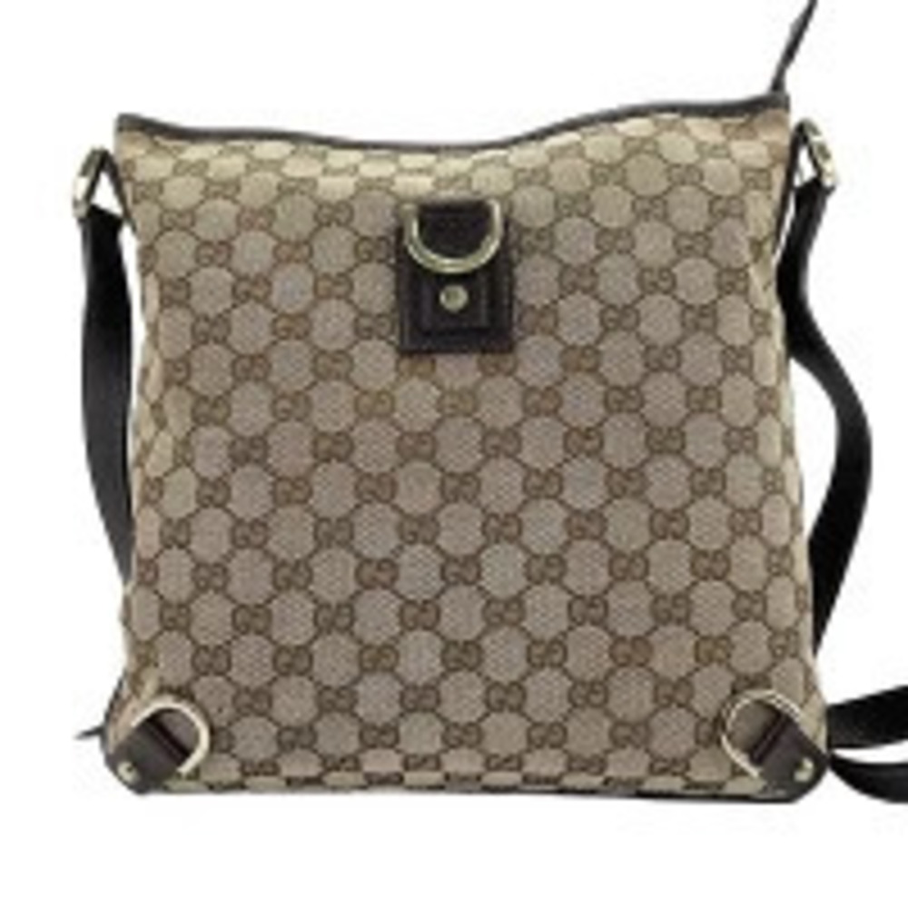 Gucci GG Canvas Shoulder Bag Beige Cream